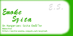 emoke szita business card